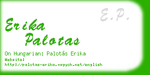 erika palotas business card